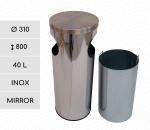 GESSERIT K 310 Inox Mirror 40 liter Utcai hulladékgyűjtő